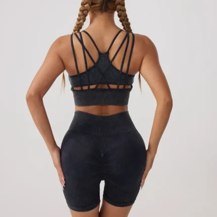 Women Yoga Fashion Blank Sports Two-Piece Set - Image 8