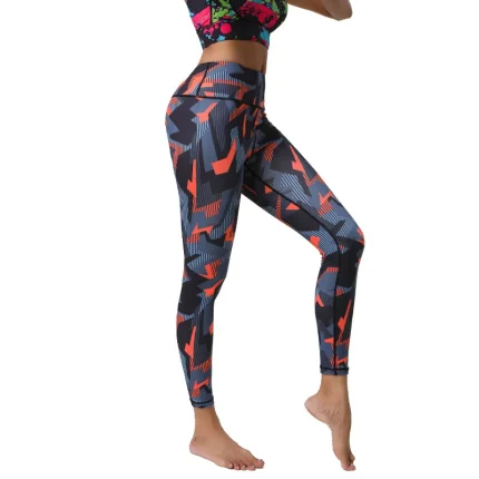 Women Yoga Fashion Printed High Waist Sports Leggings - Image 4