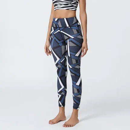 Women Yoga Fashion Printed High Waist Sports Leggings - Image 7