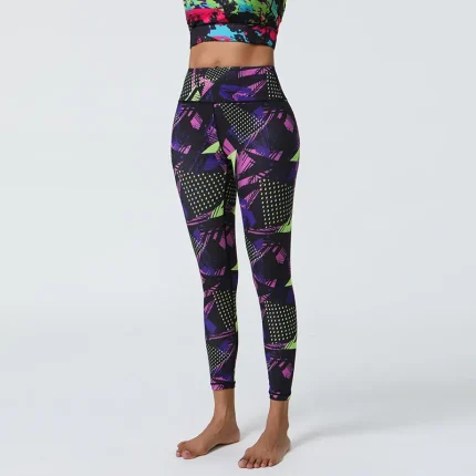 Women Yoga Fashion Printed High Waist Sports Leggings - Image 8
