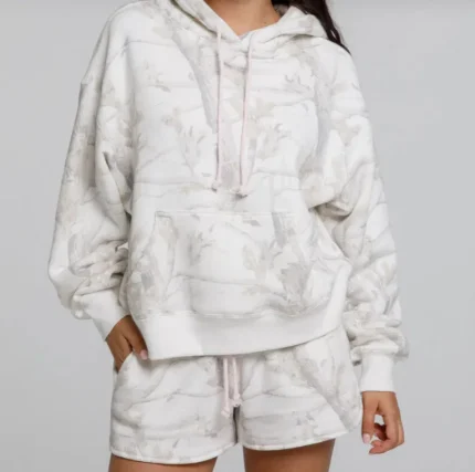 Autumn And Winter Graphic Printing Fleece Couple Men Women Leisure Hoodie shorts Set - Image 6