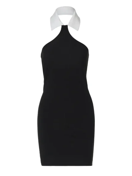 Street Women Nightclub Sexy Lapel Sleeveless Bodycon Mini Dress - Image 6